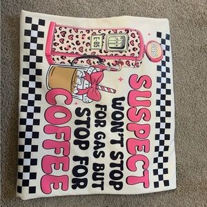 Leopard Print Gas and Coffee Graphic shirt